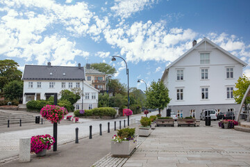 City By the waterfront in Southern Norway	