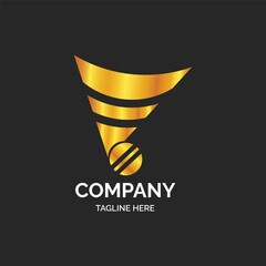elegant gold abstract logo suitable for all types of companies