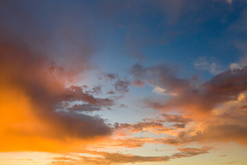 Fototapeta na wymiar background of sunset golden clouds