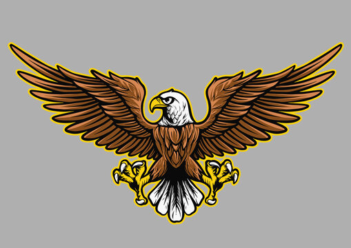 stock vector eagle object illustration