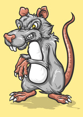 stock vector mouse cartoon object illustration