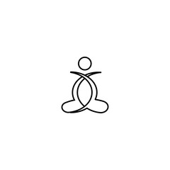 o and x letter logos that form a person meditating and crossing their arms over their chest