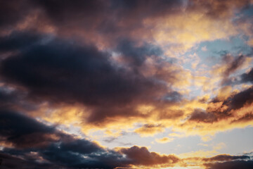 Twilight sky and cloud at sunset