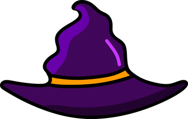 creepy witch hat vector illustration, perfect for halloween design materials, flyers, banner and more