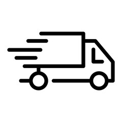 Pixel perfect truck delivery line icon. Vector illustration