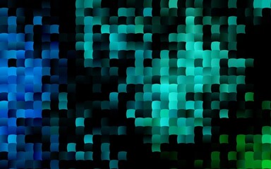 Fototapeta premium Dark Blue, Green vector background with rectangles.