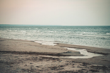 small river flows in the Baltic sea