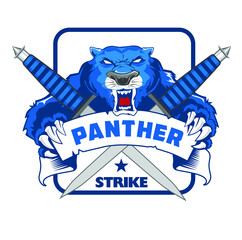 jaguar logo mascot cartoon in vector