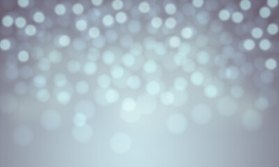 New year banner with blue bokeh and lights. Christmas card for party, holiday design, decor. Vector illustration.