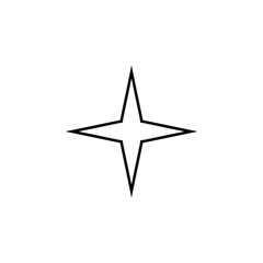 Black and white star icon with a different flat star style, vector illustration. eps 10