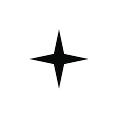 Black and white star icon with a different flat star style, vector illustration. eps 10