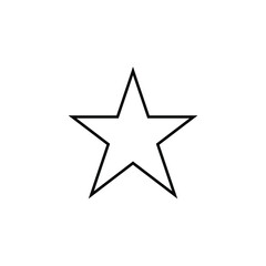 Black and white star icon with a different flat star style, vector illustration. eps 10