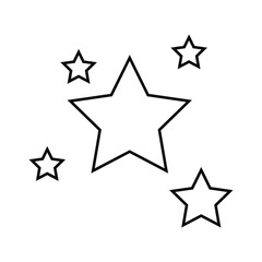 Obraz premium Black and white star icon with a different flat star style, vector illustration. eps 10