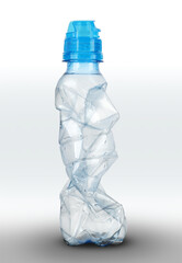 small plastic crushed bottle