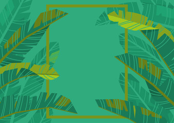 Templates for invitations, cards with fronds