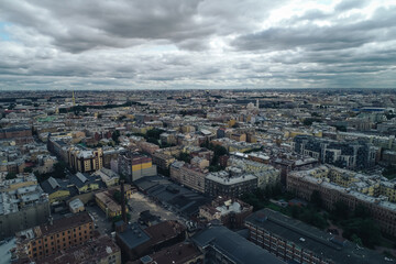 Fototapeta premium Aerial Townscape of Saint Petersburg City. Petrogradsky District
