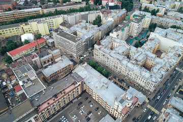 Obraz premium Aerial Townscape of Saint Petersburg City. Petrogradsky District