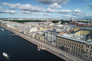 Fototapeta premium Aerial Townscape of Saint Petersburg City. Central District