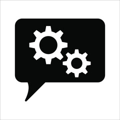 Message settings line style icon isolated on white background. vector illustration for graphic design, website, UI. EPS 10