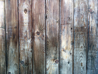 Old wooden fence with no paint