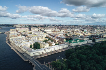 Aerial Townscape of Saint Petersburg City. Central  District