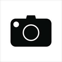 Isolated camera photo vector icon with a white background
