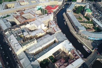 Fototapeta premium Aerial Townscape of Saint Petersburg City. Central District