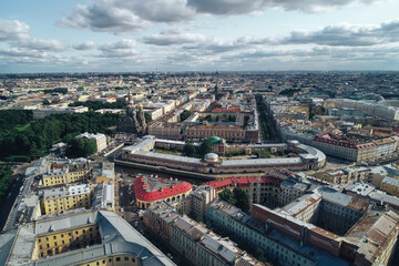 Aerial Townscape of Saint Petersburg City. Central  District