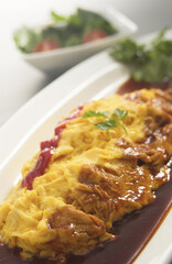 デミグラソースのかかったオムライス