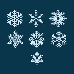 Snow flakes art for Christmas, Winter holiday. 