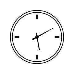 time clock hour line style icon