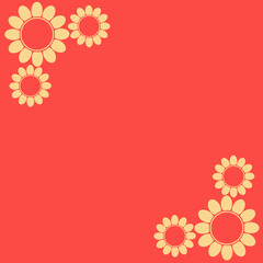 Obraz premium abstract floral background with blank copy space for writing text, canvas art drawing, graphic design illustration wallpaper