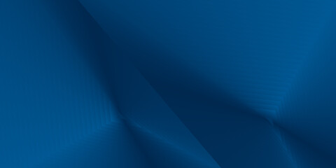 Obraz premium Bright navy blue dynamic abstract vector background with diagonal lines. Trendy classic color of 2020. 3d cover of business presentation banner for sale event night party. Fast moving shadow triangle
