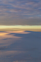 Fototapeta na wymiar Sunrise at White Sands National Park in New Mexico