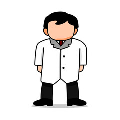 illustration vector graphic of doctor, perfect for health product, health pamphlet, design material, etc.