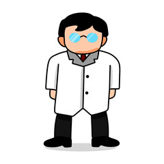 illustration vector graphic of doctor, perfect for health product, health pamphlet, design material, etc.