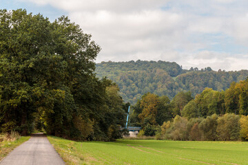 Fototapeta na wymiar Am Werra-Radweg zwischen Creutzburg und Treffurt