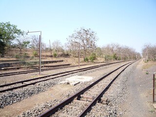 Obraz premium railway in the countryside