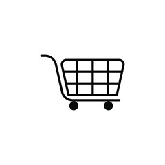 Isolated shopping basket icon on a white background