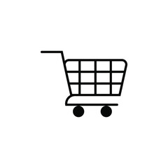Isolated shopping basket icon on a white background