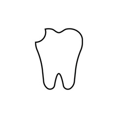 Tooth Icon. Isolated against a white background. eps 10
