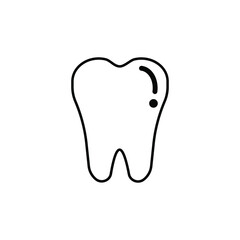 Tooth Icon. Isolated against a white background. eps 10