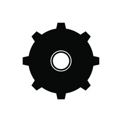 gear icon, vector illustration. Flat design style on white backround. eps 10