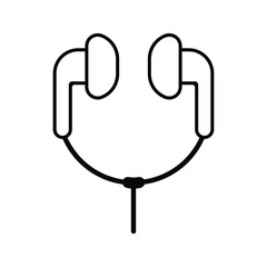 earphone icon vector design template on a white background