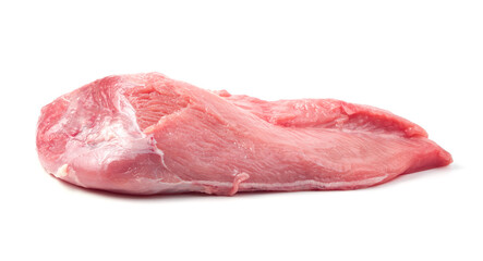 Fresh meat on a white background side view.