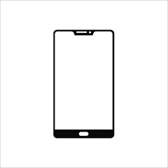 Mobile phone with blank screen. Flat style. vector illustration. Smartphone icon vector illustration. on white background