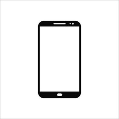 Mobile phone with blank screen. Flat style. vector illustration. Smartphone icon vector illustration. on white background