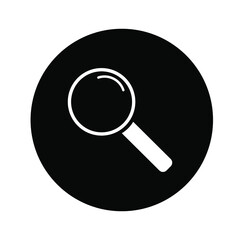 isolated magnifying glass vector icon with a white background
