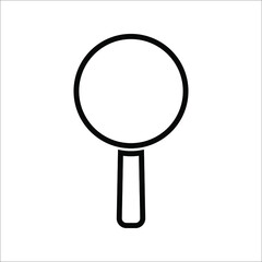 isolated magnifying glass vector icon with a white background