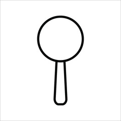 isolated magnifying glass vector icon with a white background